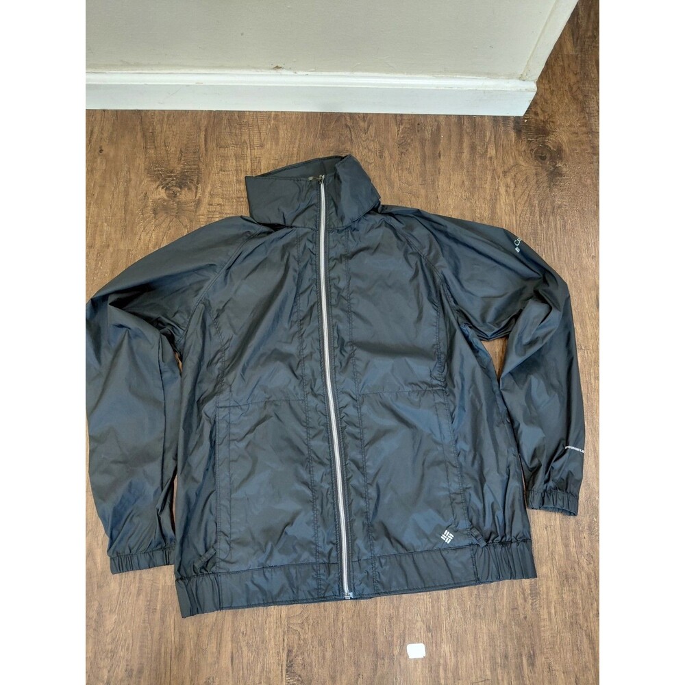 Columbia women's Access Point Waterproof wind rain Jacket - size L Black